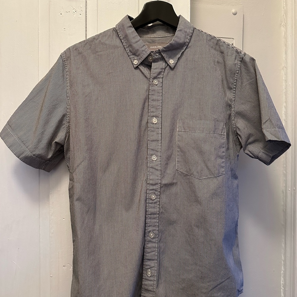 Everlane striped button up shirt